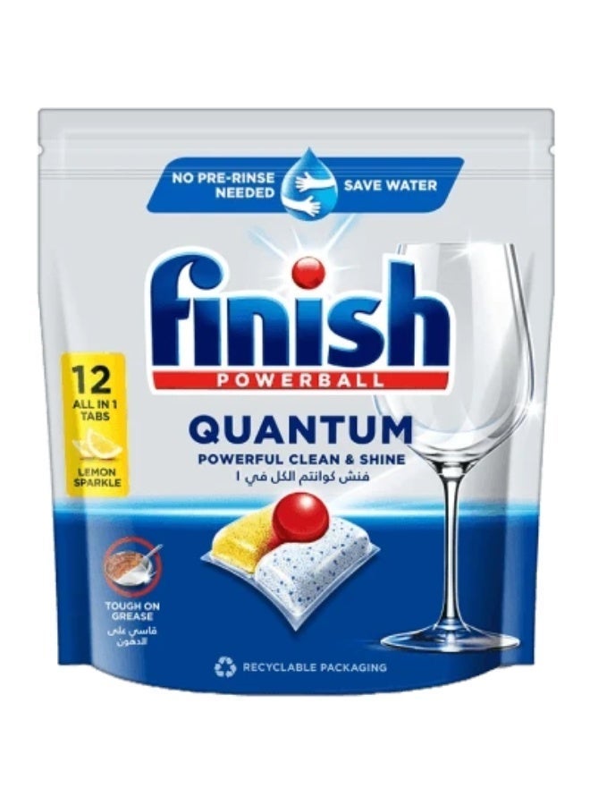 فنيش أقراص غسيل الأطباق فنش كوانتم الكل في 1 - قوة تنظيف ولمعان فائق - 12 قرص - Image 1